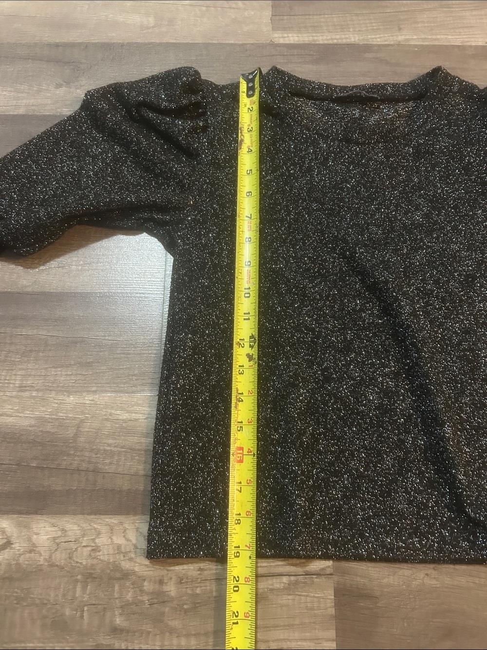 Zara Women’s Shirt Black Metallic Knit Top - Size Small - Picture 5 of 5
